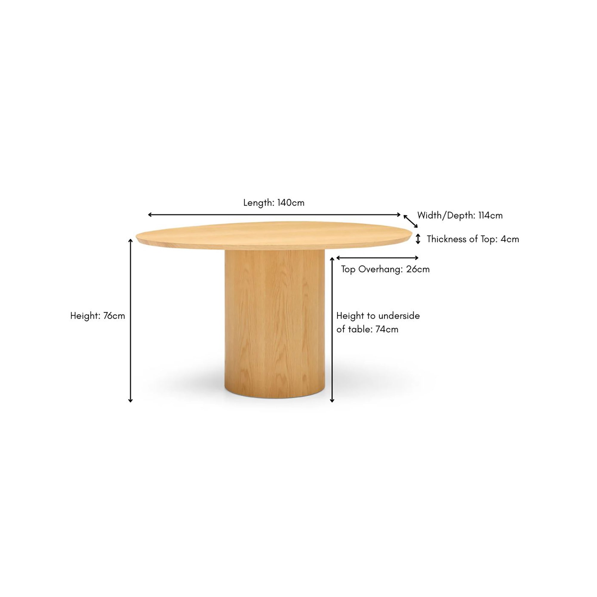 Biku Dining Table Natural - Image 6